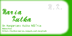 maria kulka business card